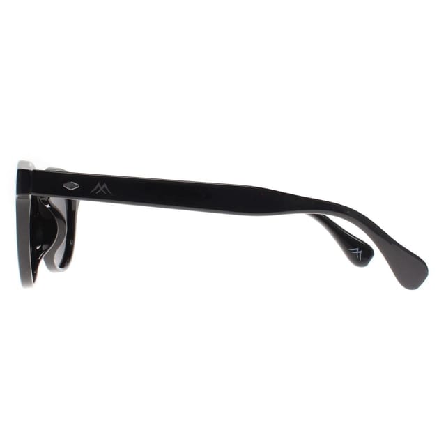 montana montana Men's Round Shiny Black Smoke Grey Polarized MP191 - 3