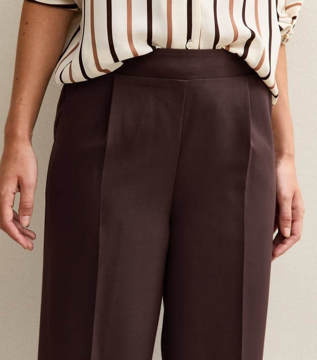 New Look Women's Brown Pull On Wide Leg Trousers New Look - 2