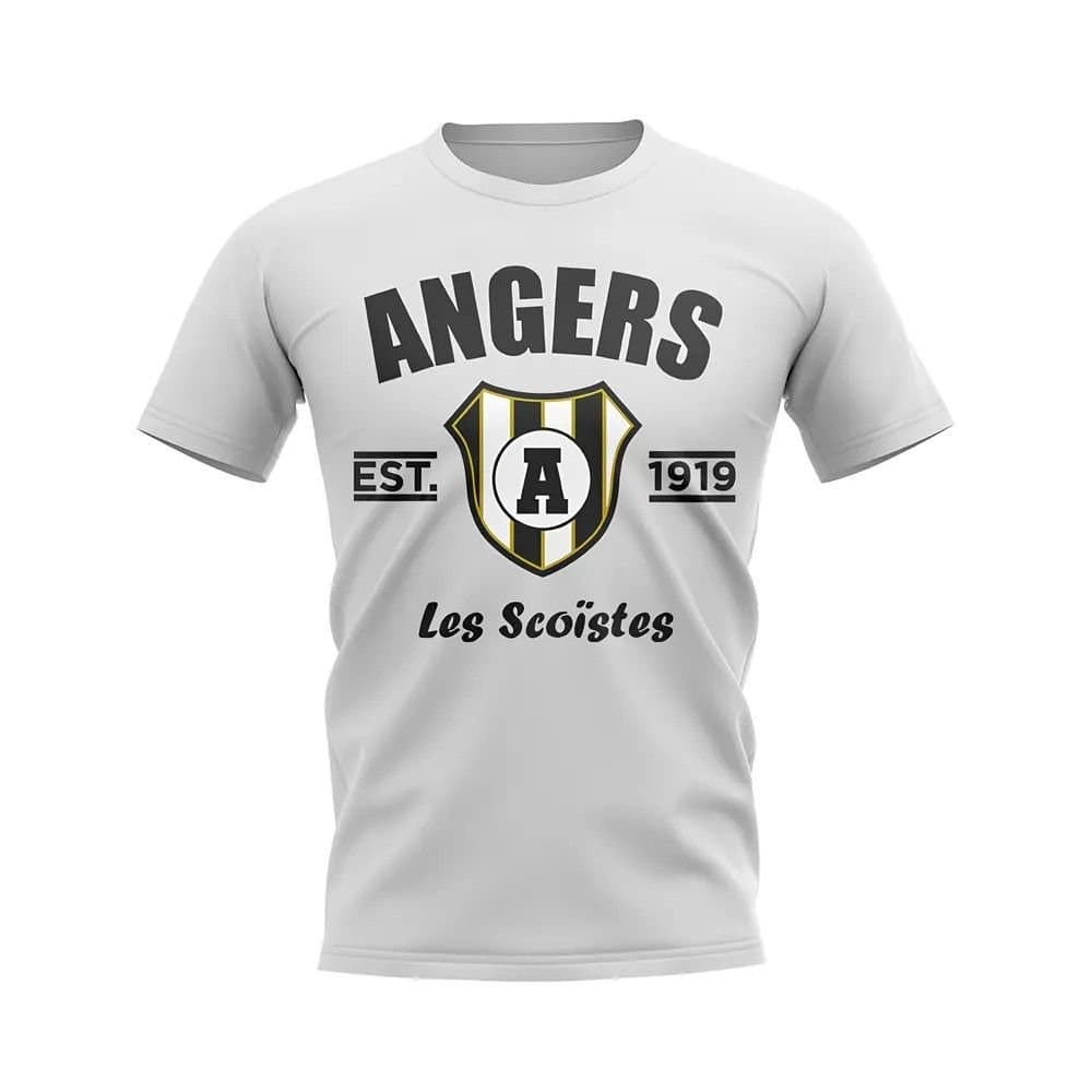 Angers Angers Men's Personalised Established Football T-Shirt in White