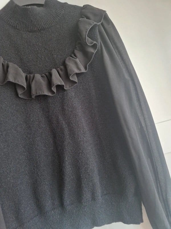New look jumper with tulle sleeves size 8