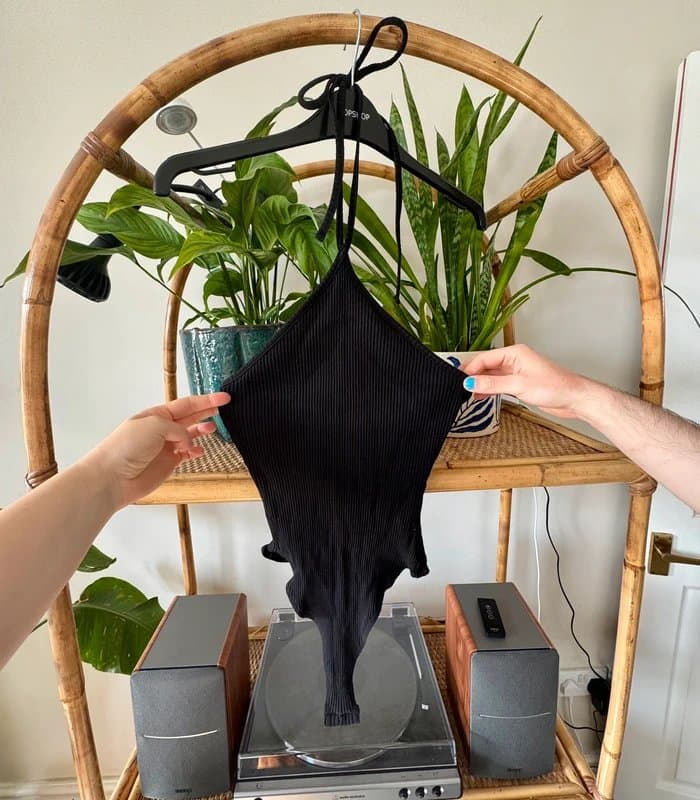 ASOS Design ASOS Design ribbed black halter neck bodysuit