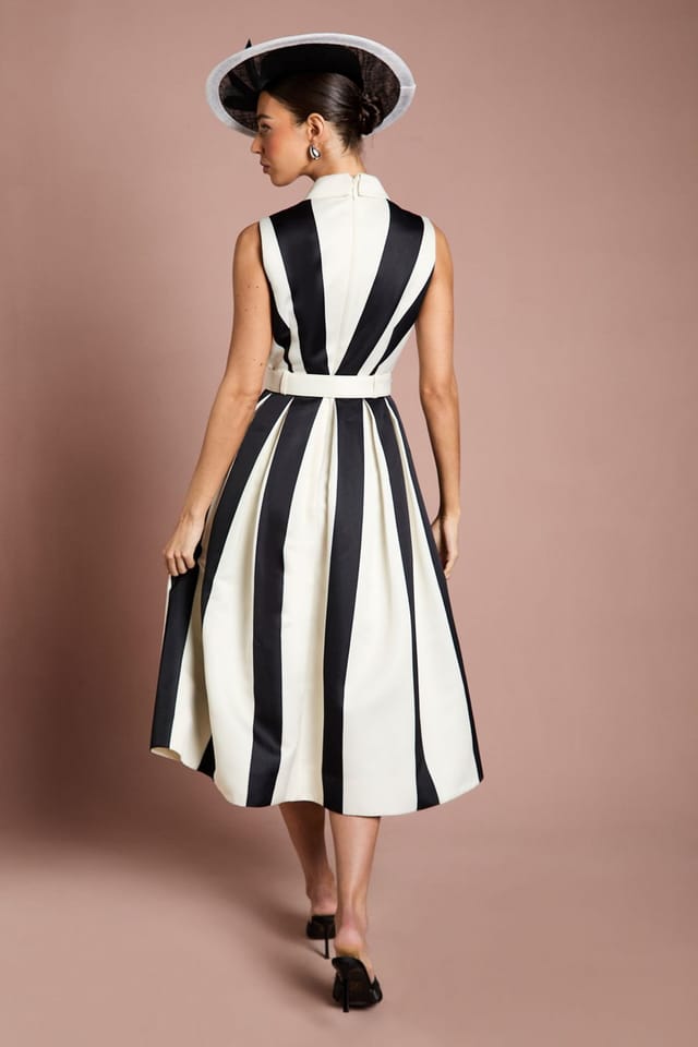 Coast Coast Women's Lisa Tan Colour Block Satin Shirt Dress in Mono - 3