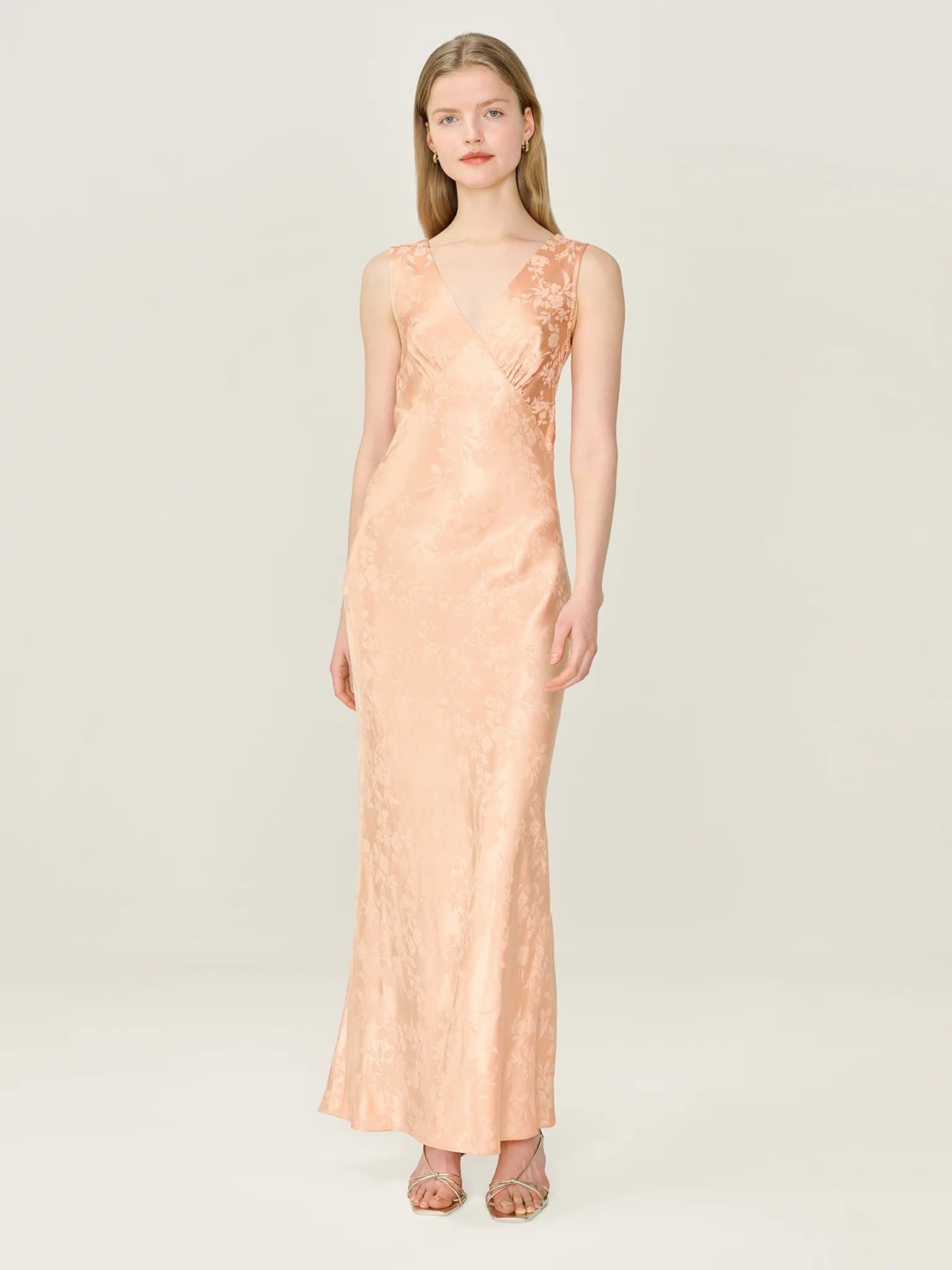 OMNES Iris Jacquard Dress in Prairie Sunset