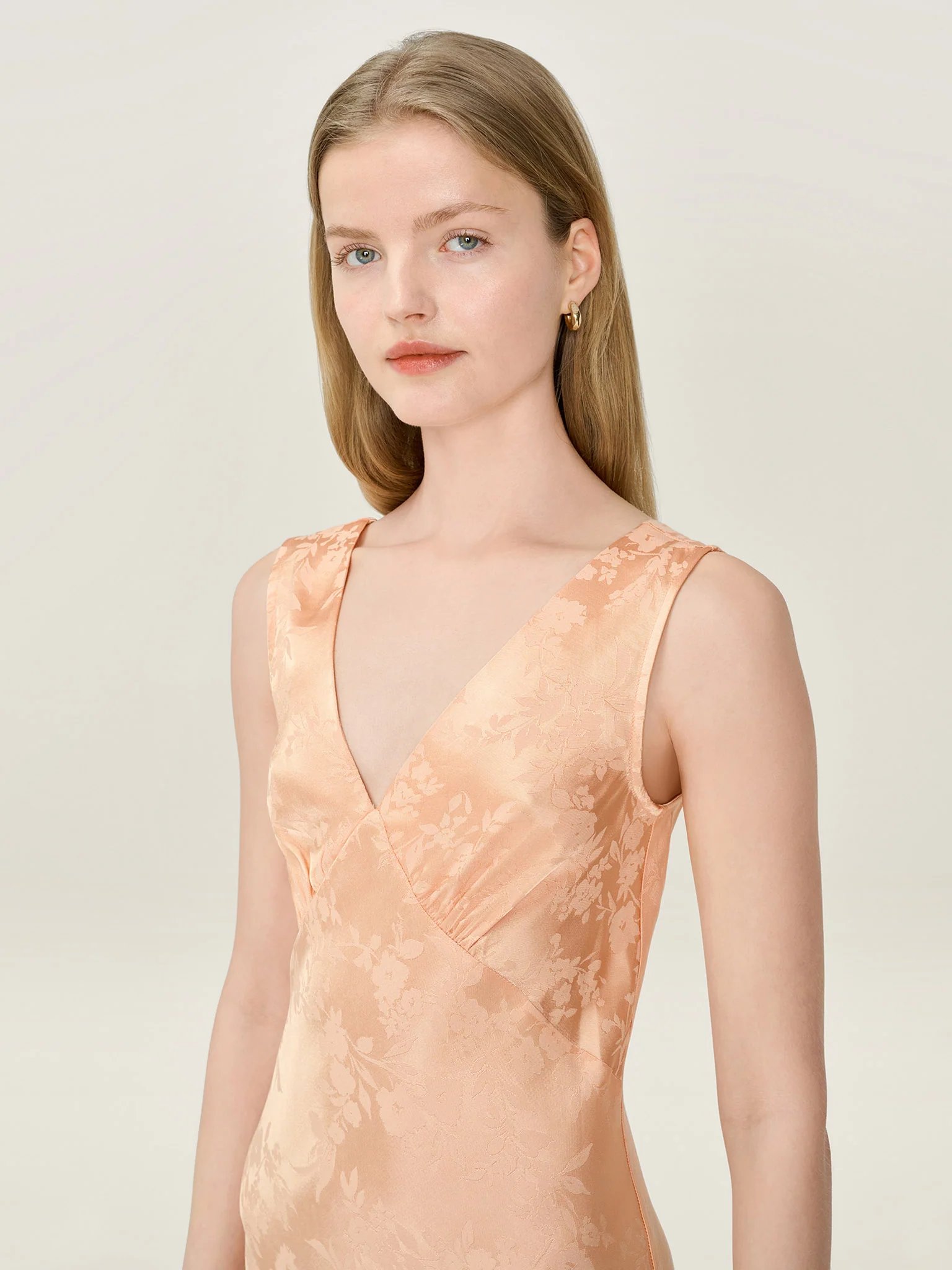 OMNES Iris Jacquard Dress in Prairie Sunset - 4