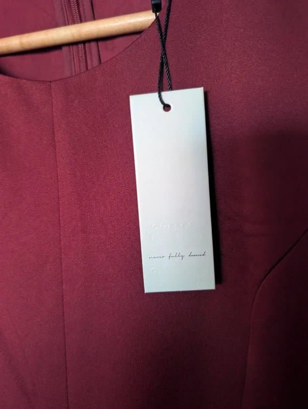 Never Fully Dressed Never Fully Dressed Monika Gathered-Skirt Mini Dress Burgundy Dark Red  Special Occasion