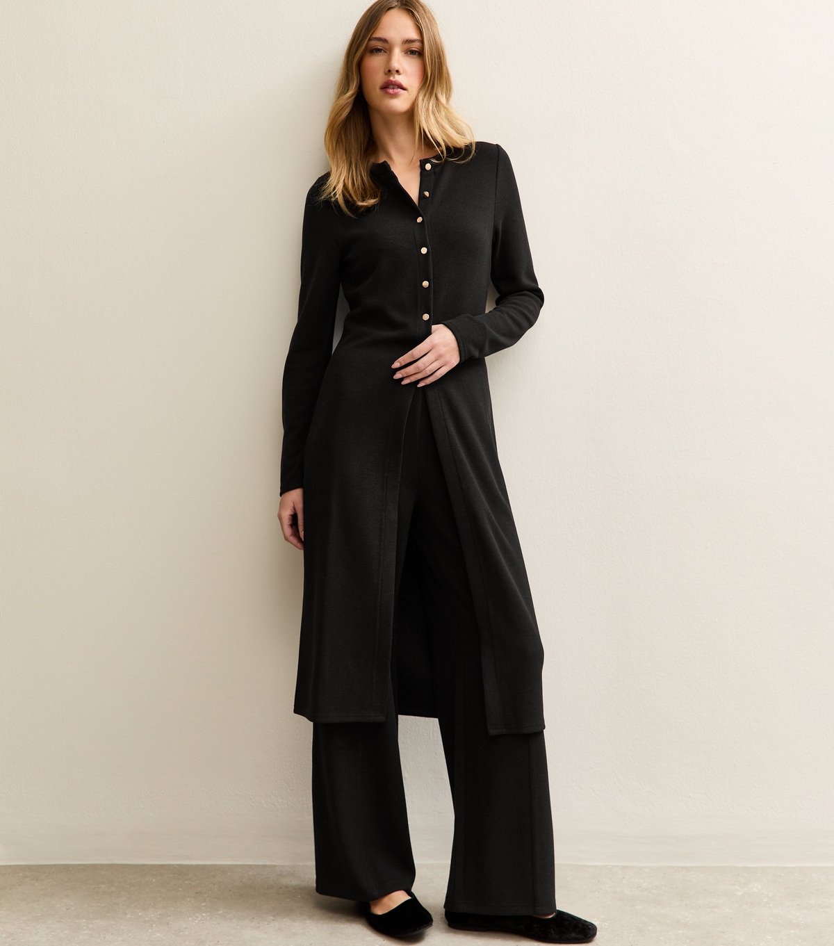 New Look Women's Black Soft Touch Seam Detail Trousers New Look - 3