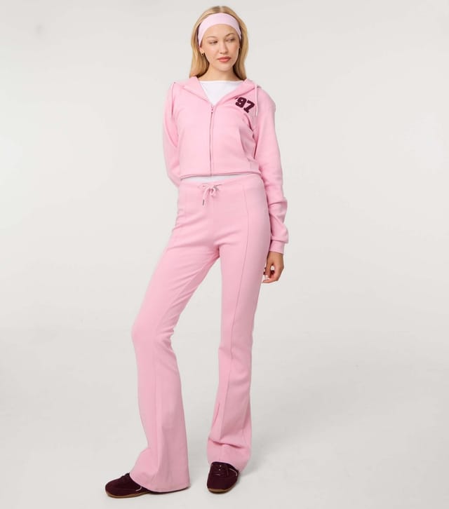 Pink Vanilla Women's Light Pink 1997 Embroidered Zip Crop Hoodie Pink Vanilla New Look - 2