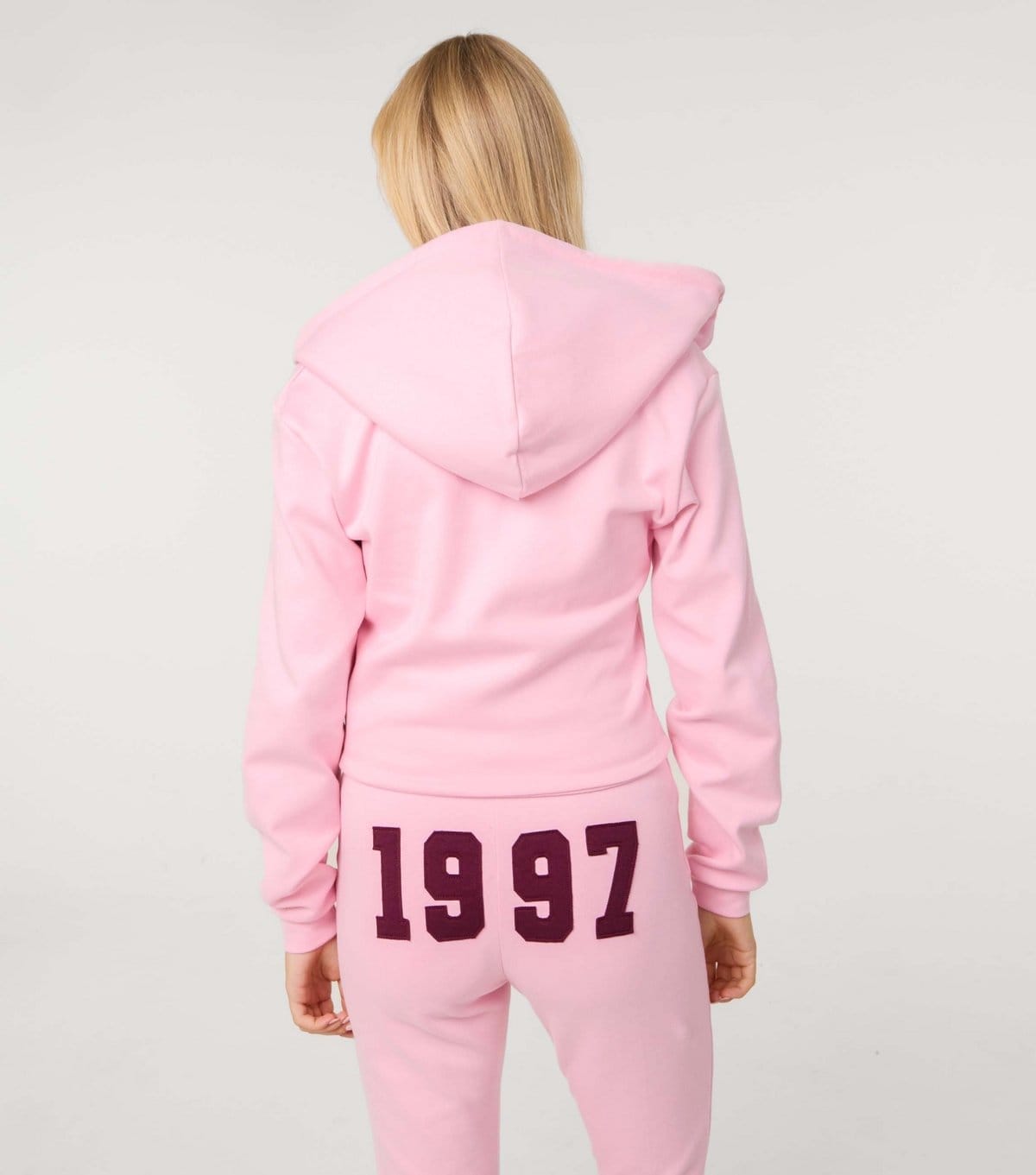 Pink Vanilla Women's Light Pink 1997 Embroidered Zip Crop Hoodie Pink Vanilla New Look - 4