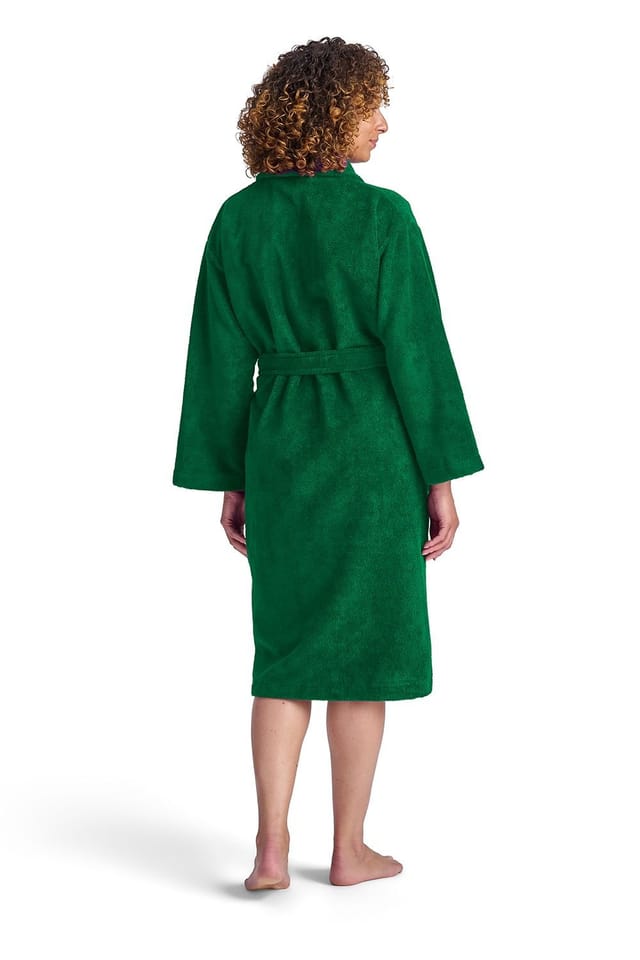 Christy CHRISTY Women's 'Supersoft Cosy' Plush Microvelour Bath Robe in Green - 2