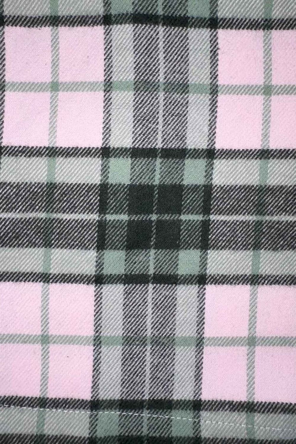 British Boxers British Boxers Women's "Burnet Rose" Tartan Brushed Cotton Pyjama Trousers in Baby Pink - 4