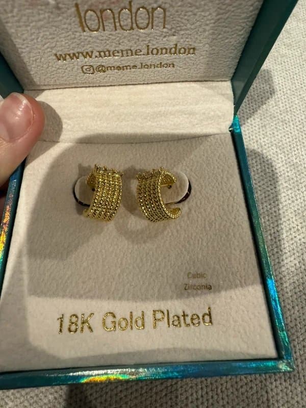 MeMe London Meme London 18K gold plated gold hoop earring