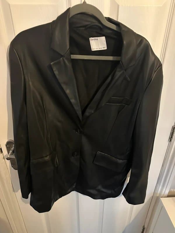 Bershka Bershka leather look oversized blazer