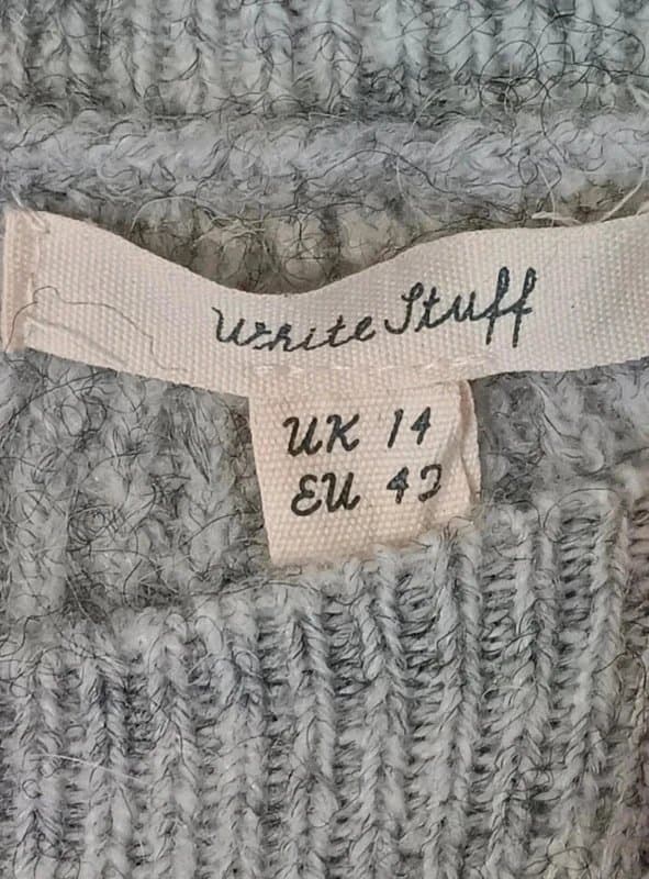 White Stuff White Stuff Grey Mix Wool/Alpaca Blend Jumper - size 14