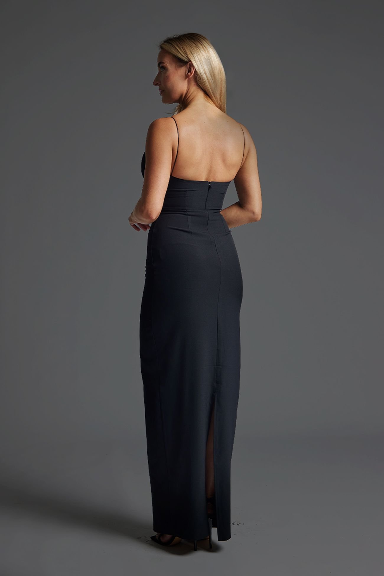 Vesper Vesper Women's Cowl Neck Bodycon Maxi Dress in Black - 3