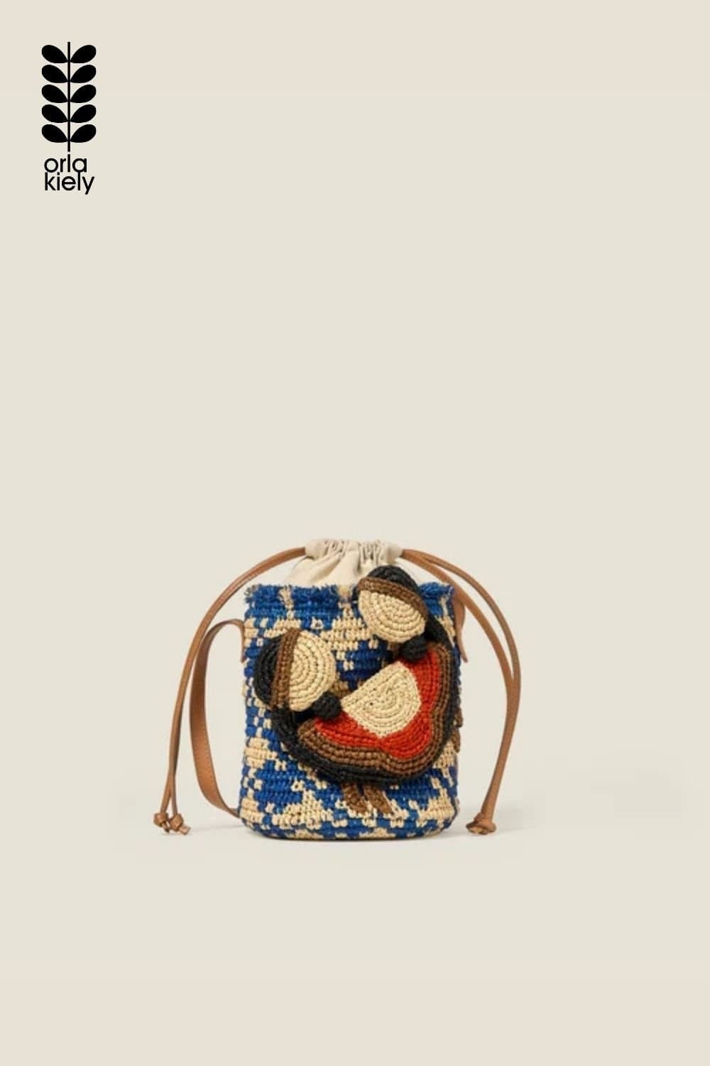 Orla Kiely Orla Kiely Women's Crab & Houndstooth Bucket Bag - Sea Blue