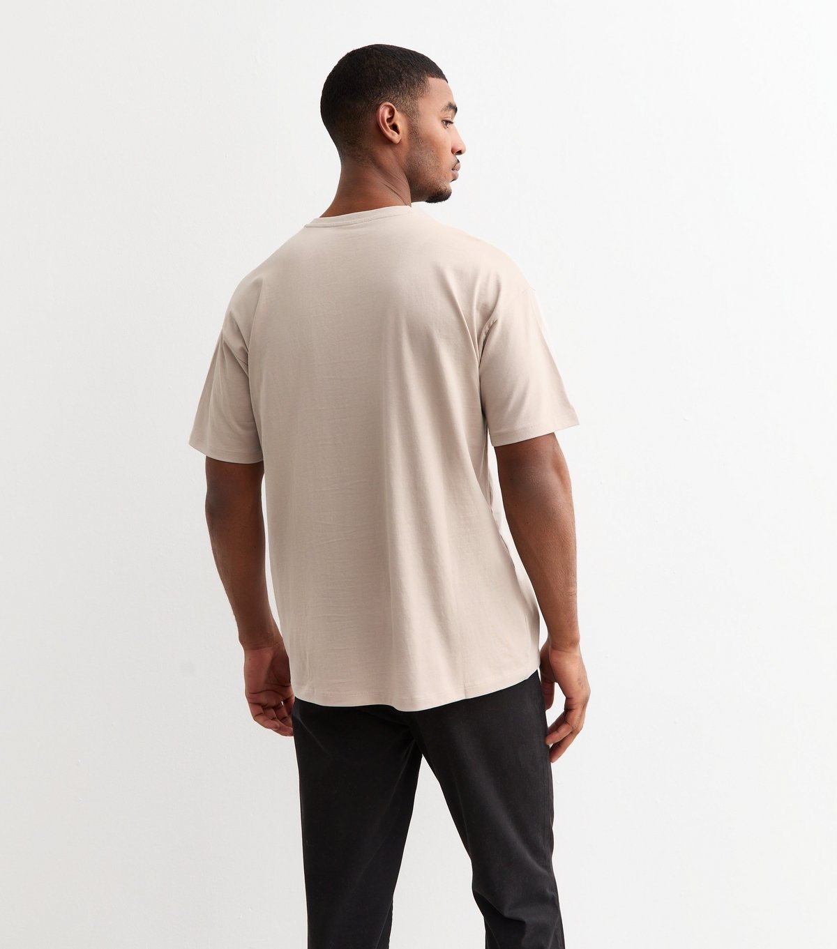 New Look Men's 2 Pack Mink/Black Oversized T-Shirt New Look - 4