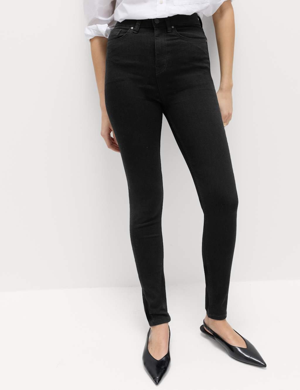 Marks & Spencer M&S Ivy Supersoft High Waisted Skinny Jeans Black - 2