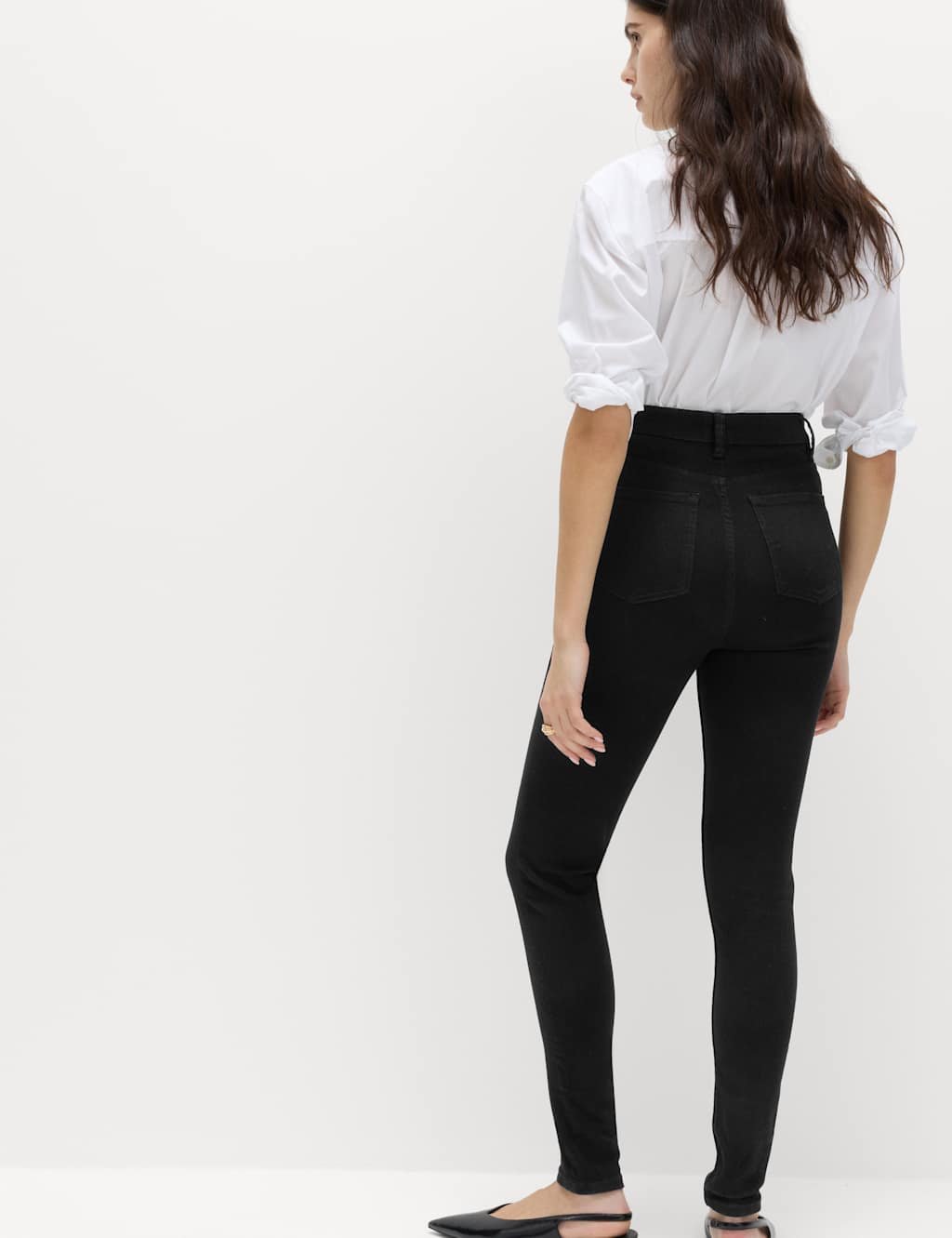 Marks & Spencer M&S Ivy Supersoft High Waisted Skinny Jeans Black - 3