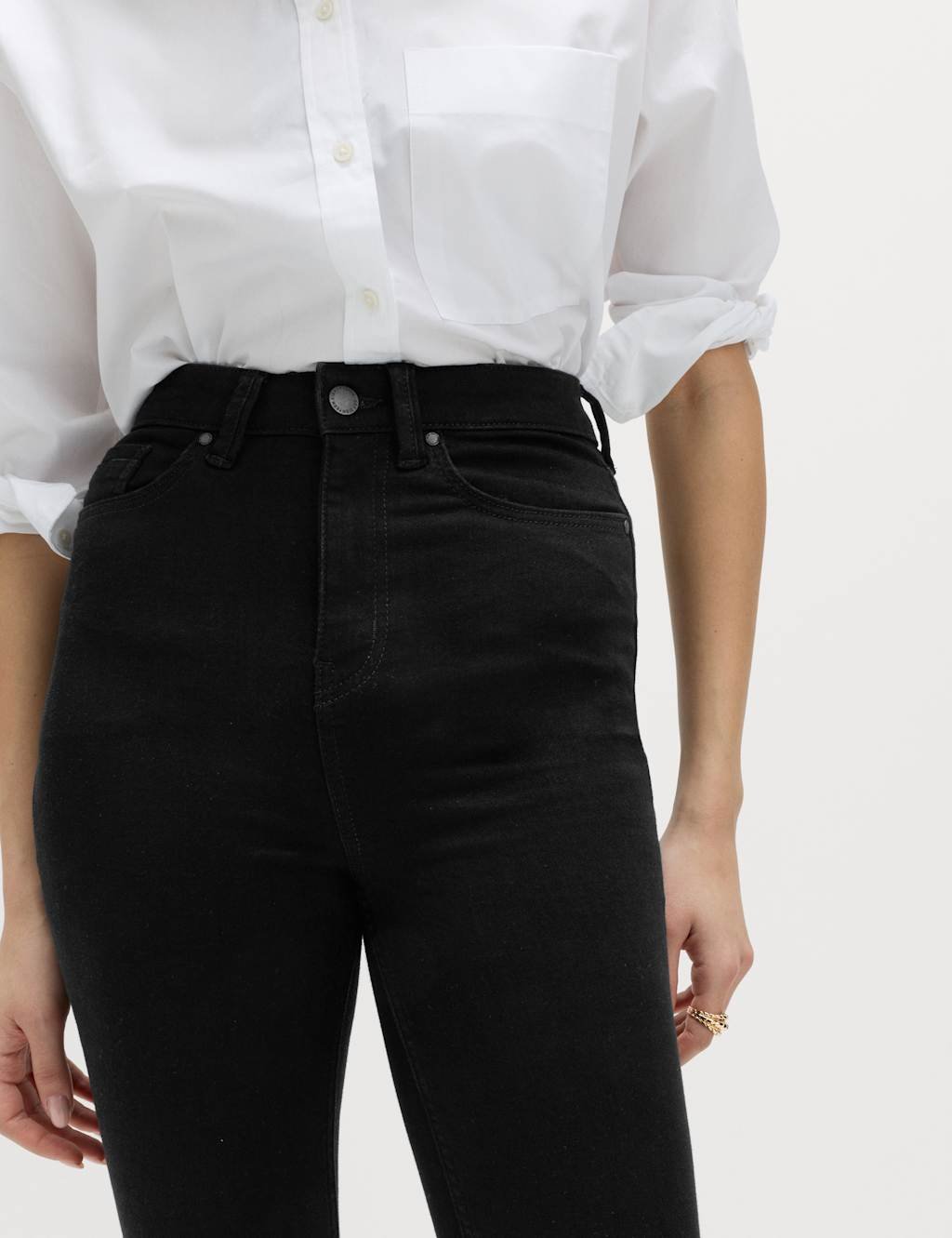 Marks & Spencer M&S Ivy Supersoft High Waisted Skinny Jeans Black - 4
