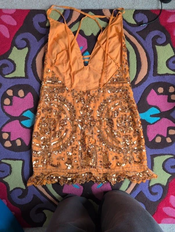 ASOS Asos sequin embellished strappy mini dress