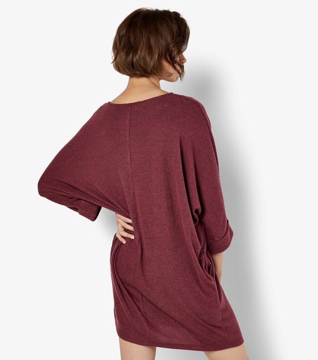 Apricot Women's Soft Ribbed Cocoon Mini Dress Apricot New Look - 3