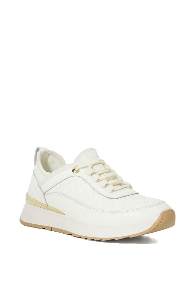 Dune London Dune London Women's 'Equilted' Leather Trainers in White - 2