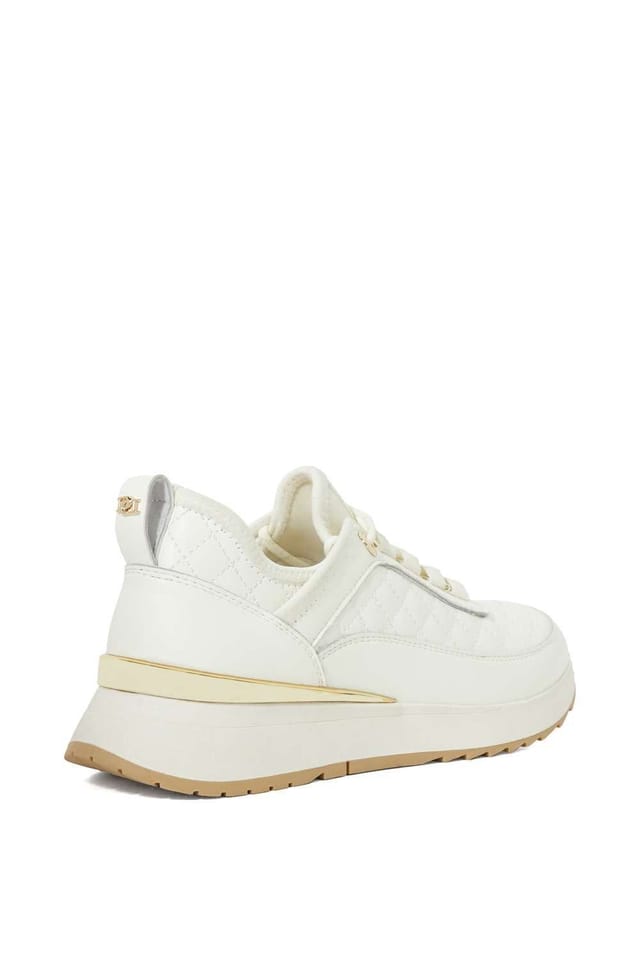 Dune London Dune London Women's 'Equilted' Leather Trainers in White - 3