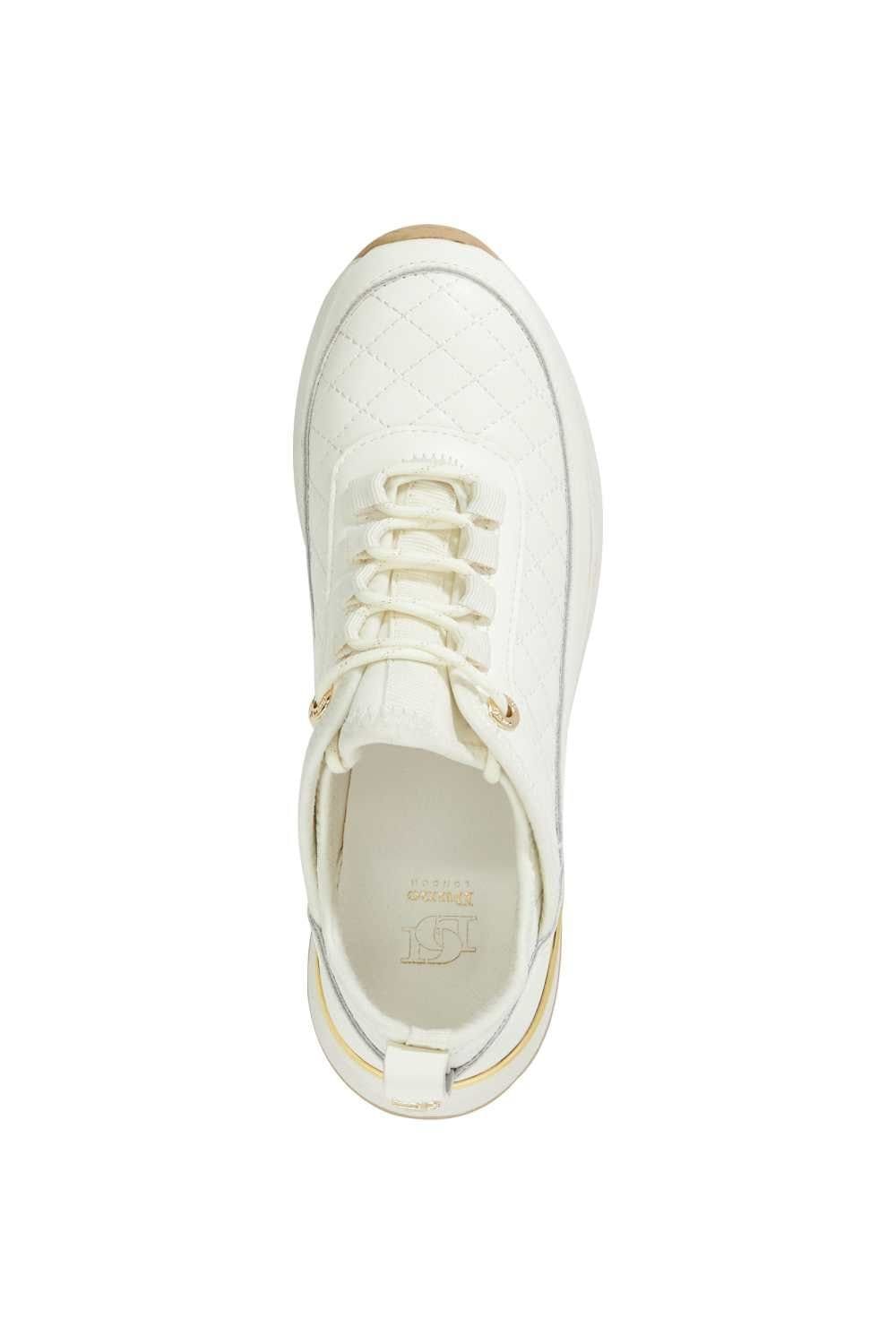 Dune London Dune London Women's 'Equilted' Leather Trainers in White - 4