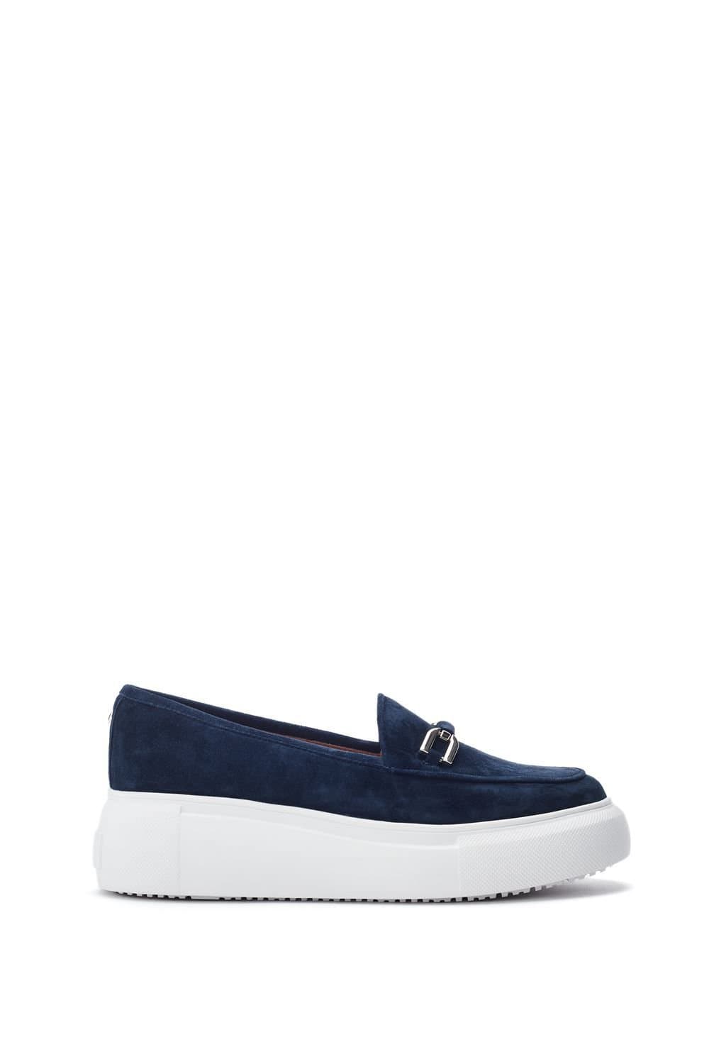 Moda In Pelle Moda In Pelle Women's 'Chamomile' Suede Loafers in Navy