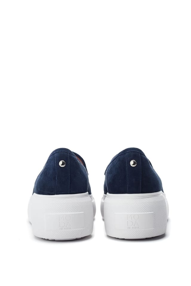 Moda In Pelle Moda In Pelle Women's 'Chamomile' Suede Loafers in Navy - 3