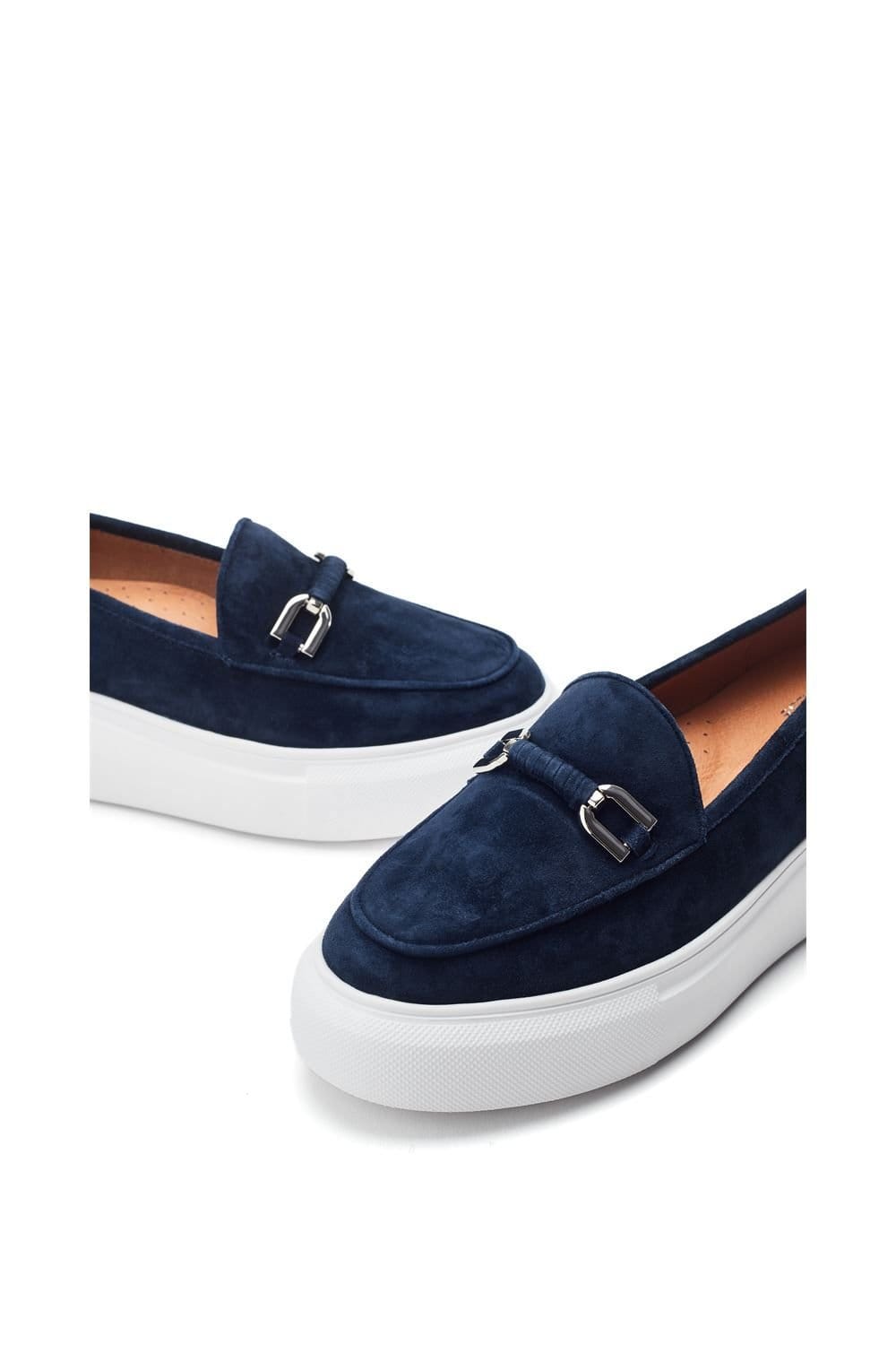 Moda In Pelle Moda In Pelle Women's 'Chamomile' Suede Loafers in Navy - 4