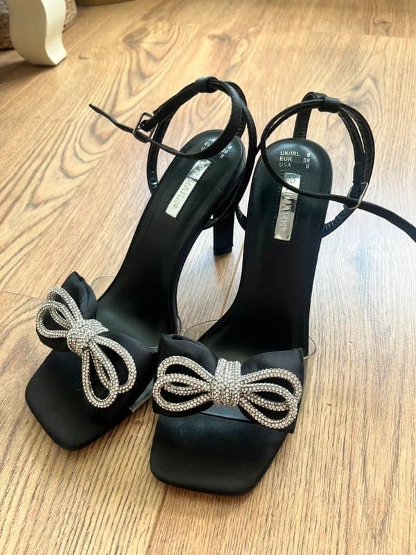 Primark Black bow heels