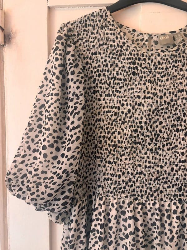 ASOS Black & White Leopard Print Maxi Dress