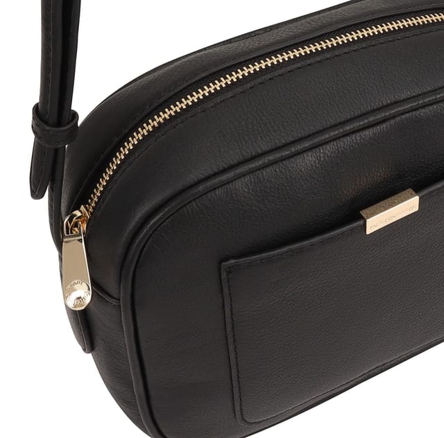 Paul Costelloe Paul Costelloe Women's Sazava Leather Cross Body Bag in Jet Black - 2