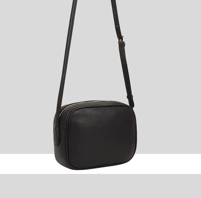 Paul Costelloe Paul Costelloe Women's Sazava Leather Cross Body Bag in Jet Black - 3