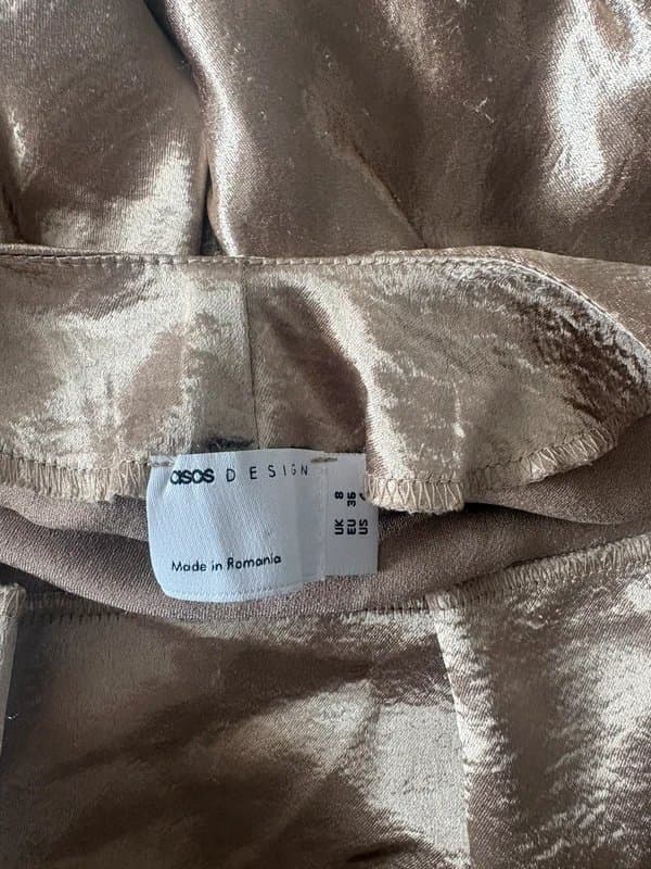 ASOS ASOS gold satin dress