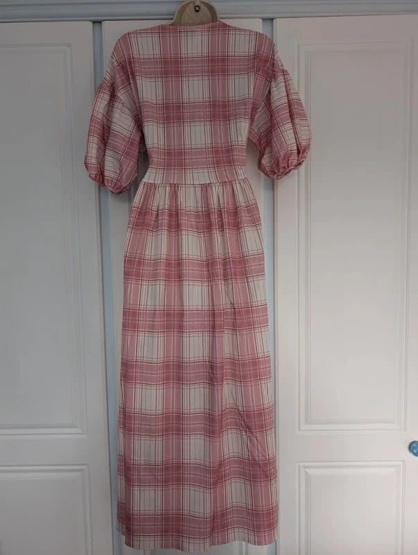 ASOS ASOS Design tie front maxi dress in pink size 8