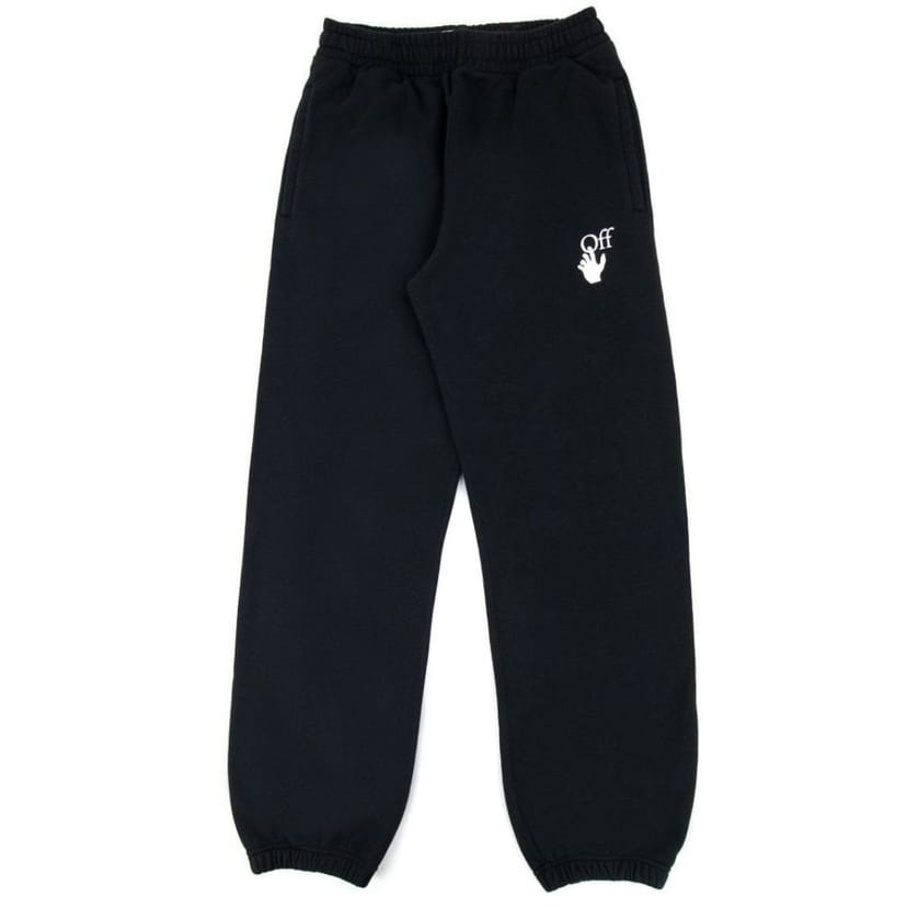 Off-White Off-White Men's Hand Off-Slim Cuffed Black Sweatpants - 1