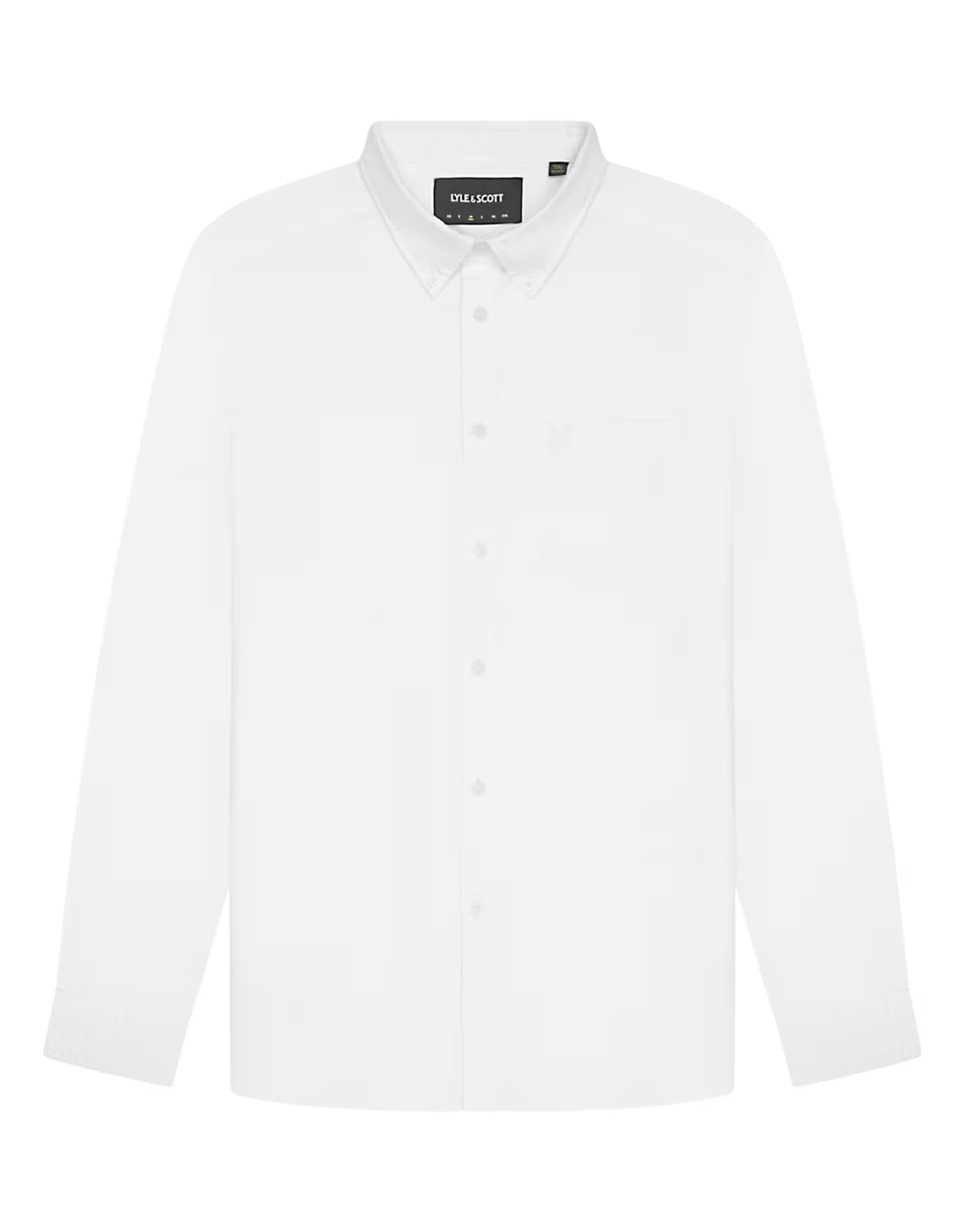 ASOS Lyle & Scott Ls woven shirts tonal eagle plain oxford shirt in 626 white