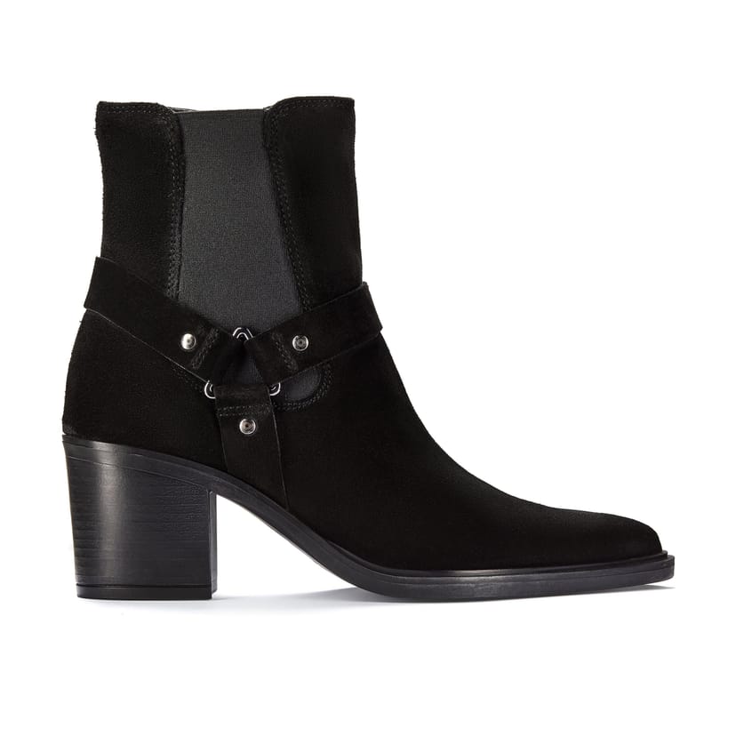Clarks Clarks Women's Jesse Buckle Black Suede Ankle Boots - 1