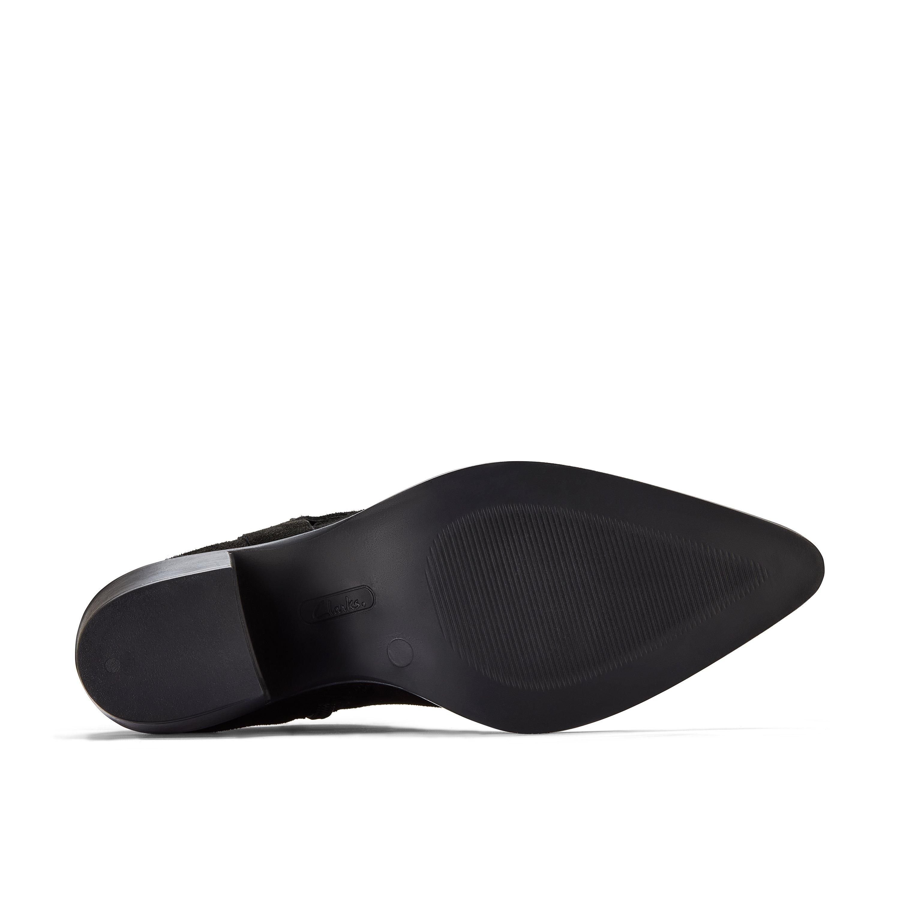 Clarks Clarks Women's Jesse Buckle Black Suede Ankle Boots - 3