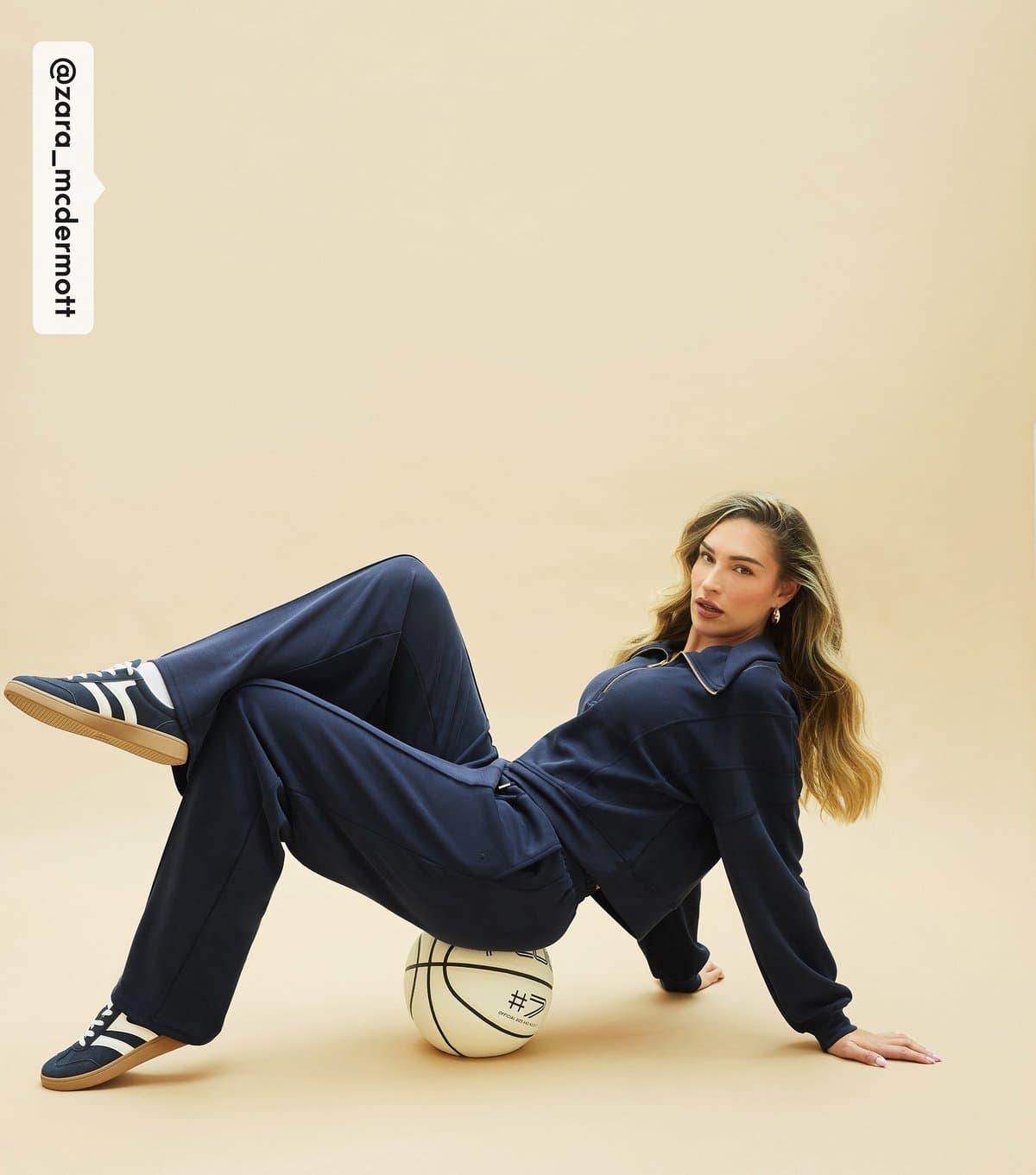 Rise Rise Black Label Navy Jersey Wide Leg Joggers