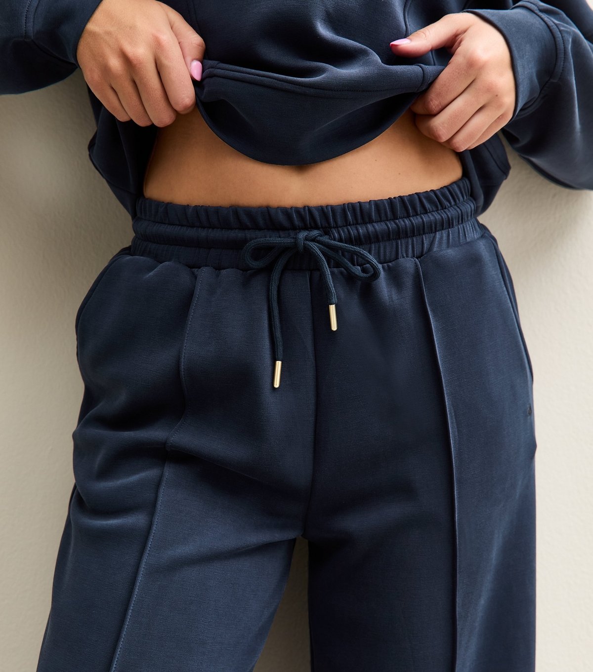 Rise Women's by Zara McDermott Navy Wide Leg Joggers Rise New Look - 3