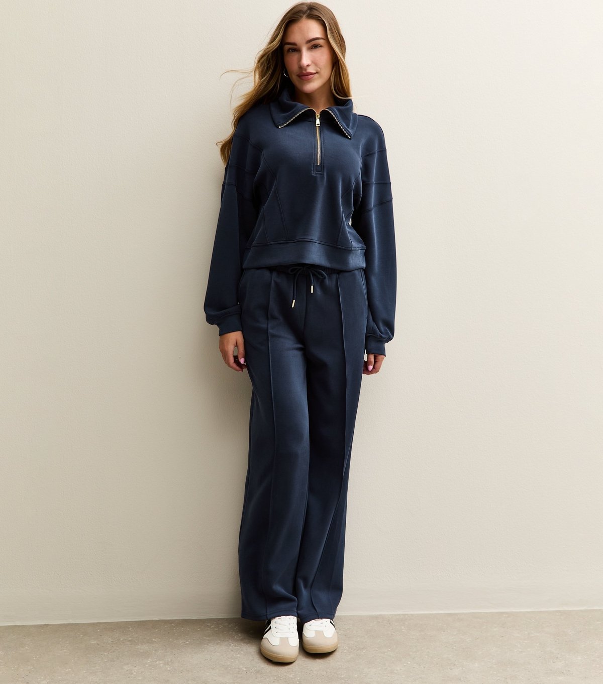 Rise Women's by Zara McDermott Navy Wide Leg Joggers Rise New Look - 4