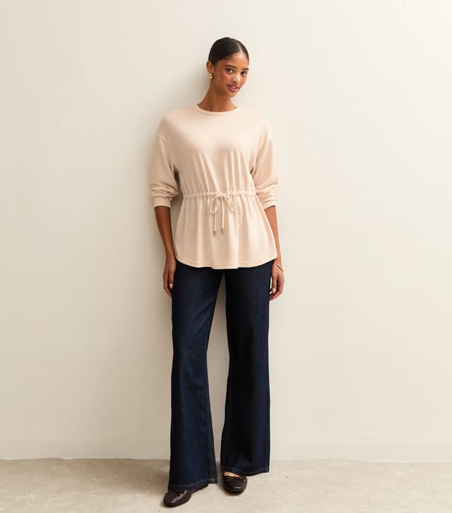 New Look Women's Cream Soft Touch Tie Waist Top New Look - 3