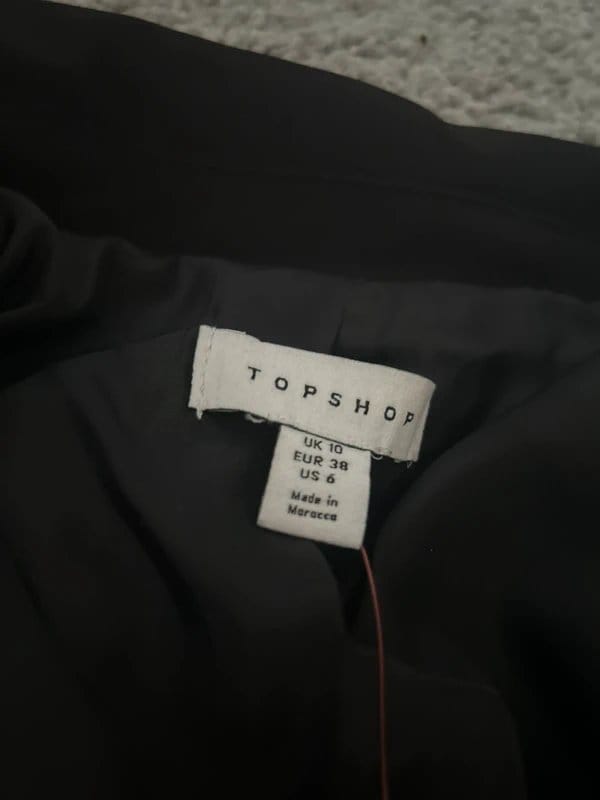 Topshop Petite Black Blazer Playsuit