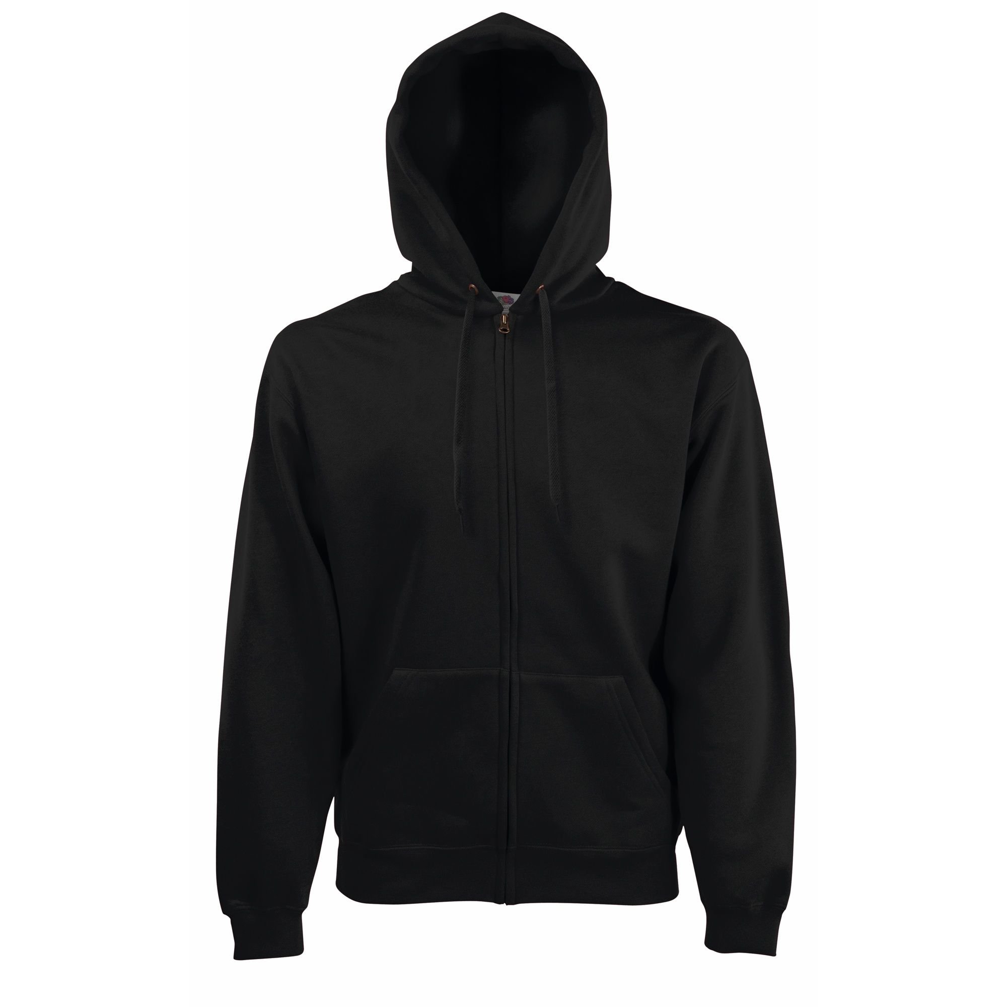 Fruit Of The Loom Fruit of the Loom Men's Premium 70 30 Hooded Zip-Up Sweatshirt Hoodie in Black - 4