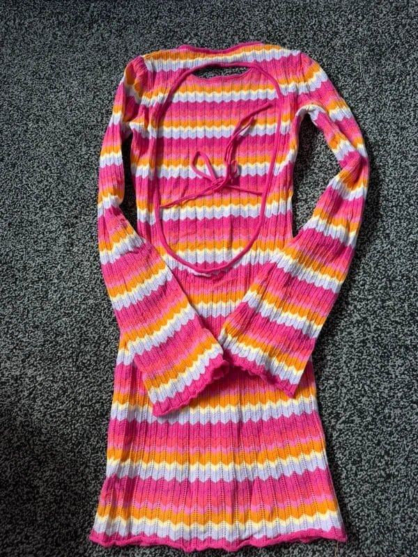 Bershka Multi-Colour Knit Mini Dress