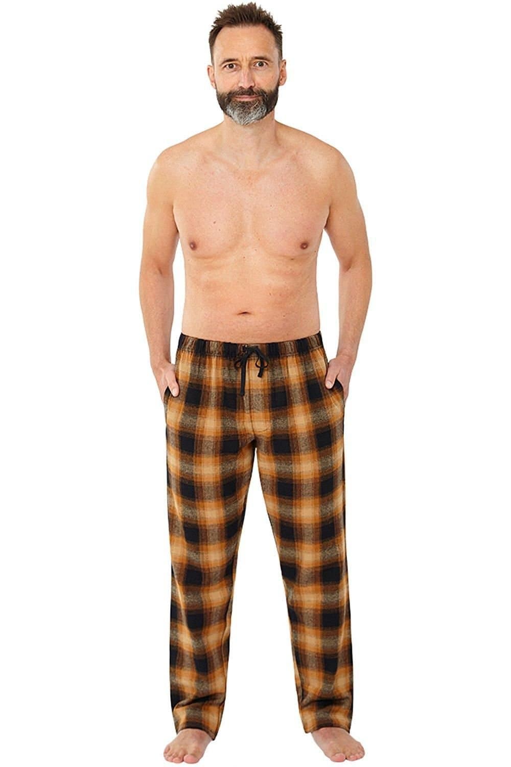 Just Essentials Just Essentials Men's Flannel Check Pyjama Trousers in Mid Navy