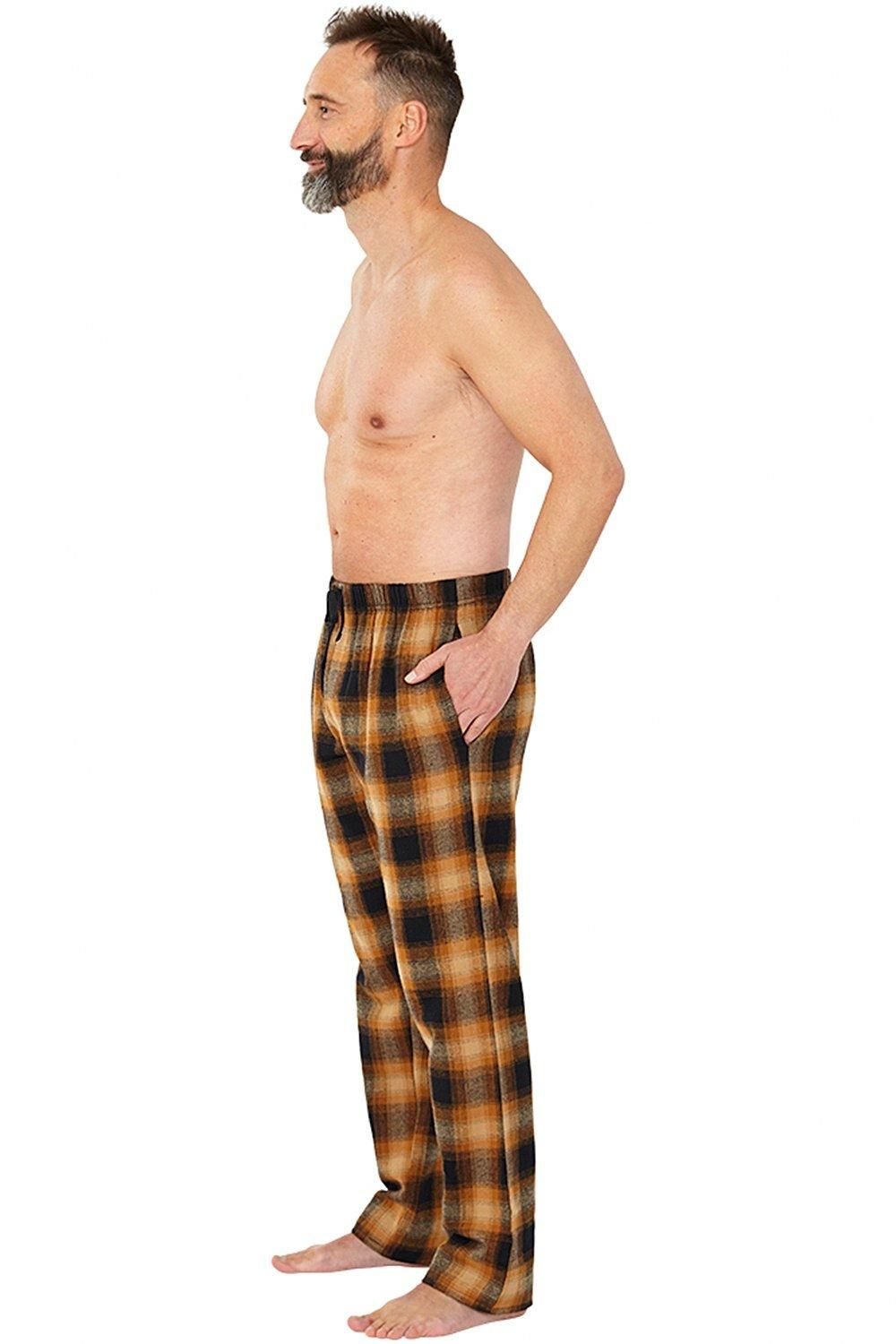 Just Essentials Just Essentials Men's Flannel Check Pyjama Trousers in Mid Navy - 3